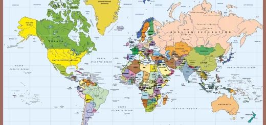 Dünya ülkeleri ve başkentleri haritası